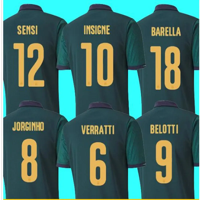 Новинка 19 20 Италия футбольные майки INSIGNE IMMOBILE евро JORGINHO италия ренессанс Джерси BELOTTI TOTTI футбольная рубашка
