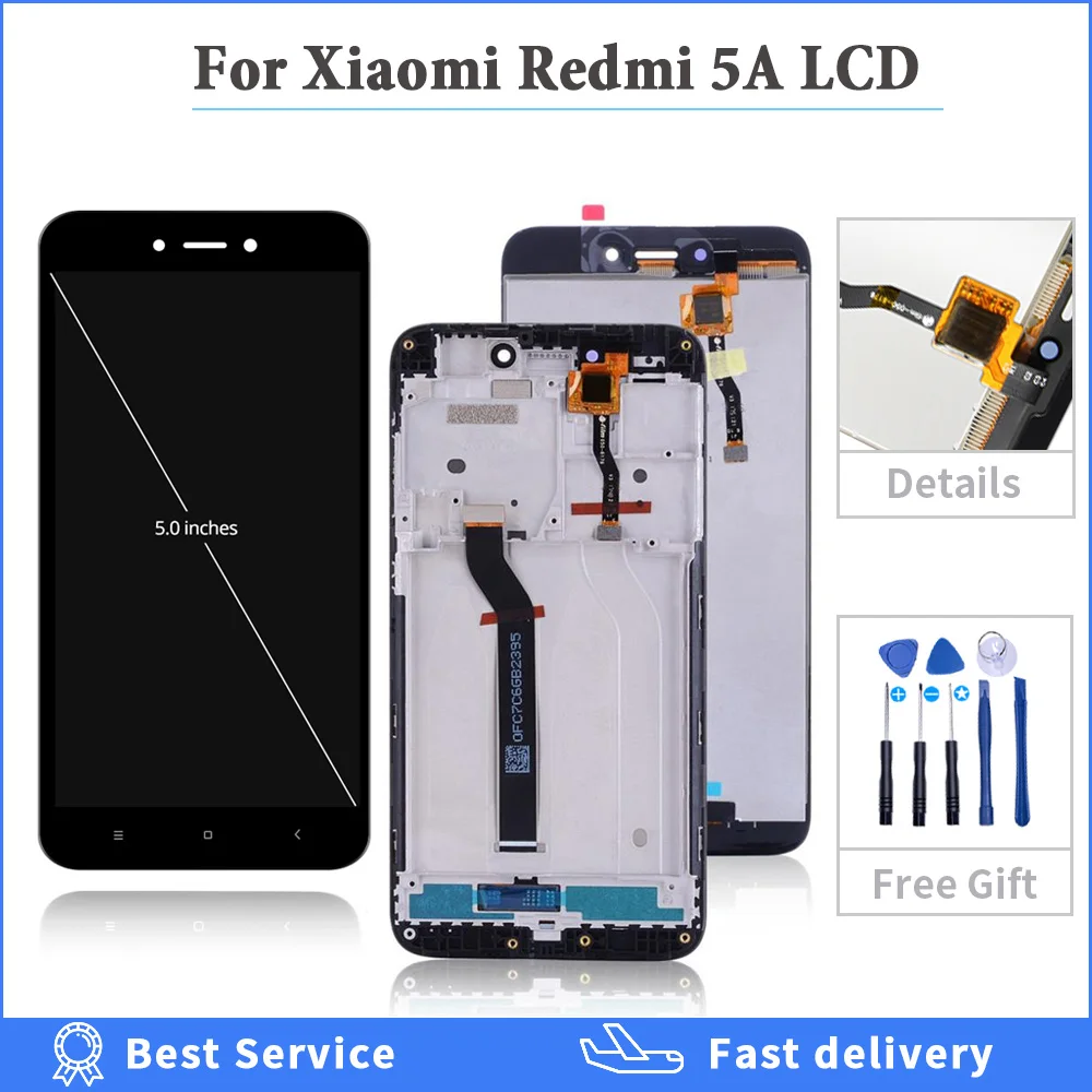 

5.0'' high quality LCD For Xiaomi Redmi 5A Display Touch Screen Digitizer with Frame Replacement for Xiaomi Redmi 5A LCD Display