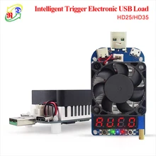 Rd hd25 hd35 gatilho qc2.0 qc3.0 usb eletrônico carga resistor descarga bateria teste ajustável tensão atual 35w