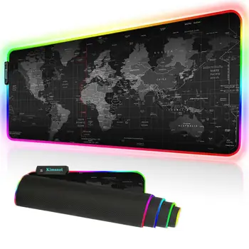 

RGB Gaming Mouse XXL World Map Pad Keyboard Pad Led Backlight Large Mousepad Gamer Computer Big Mouse Pad RGB Mause Pad Desk Mat