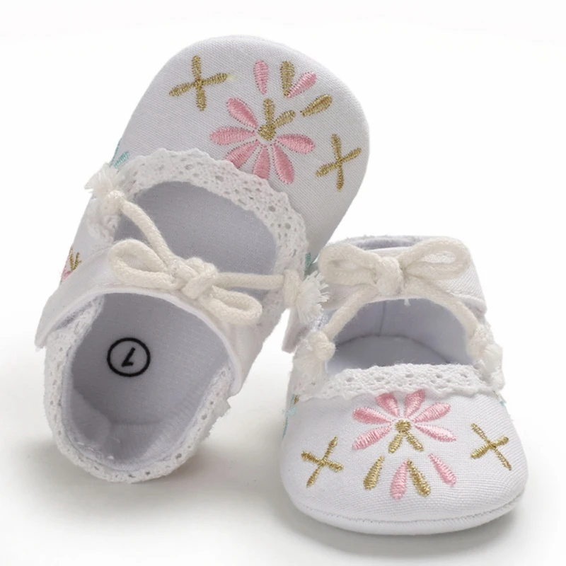 Обувь Mary Jane с вышивкой для малышей, для маленькой принцессы - Цвет: W