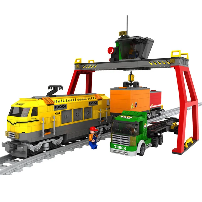 

Children Early Childhood Educational Assembled Toys AUSINI Military Train EMU Train Command Post Small Particles Building Blocks
