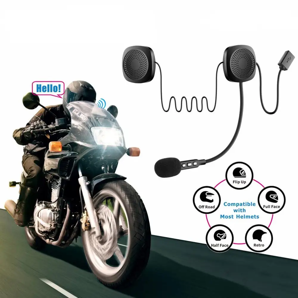 

T2 Wireless 5.0 Motorcycle Helmet Headset Stereo Speaker Headphone Helmet Headset Stereo Speaker Headphone Helmet