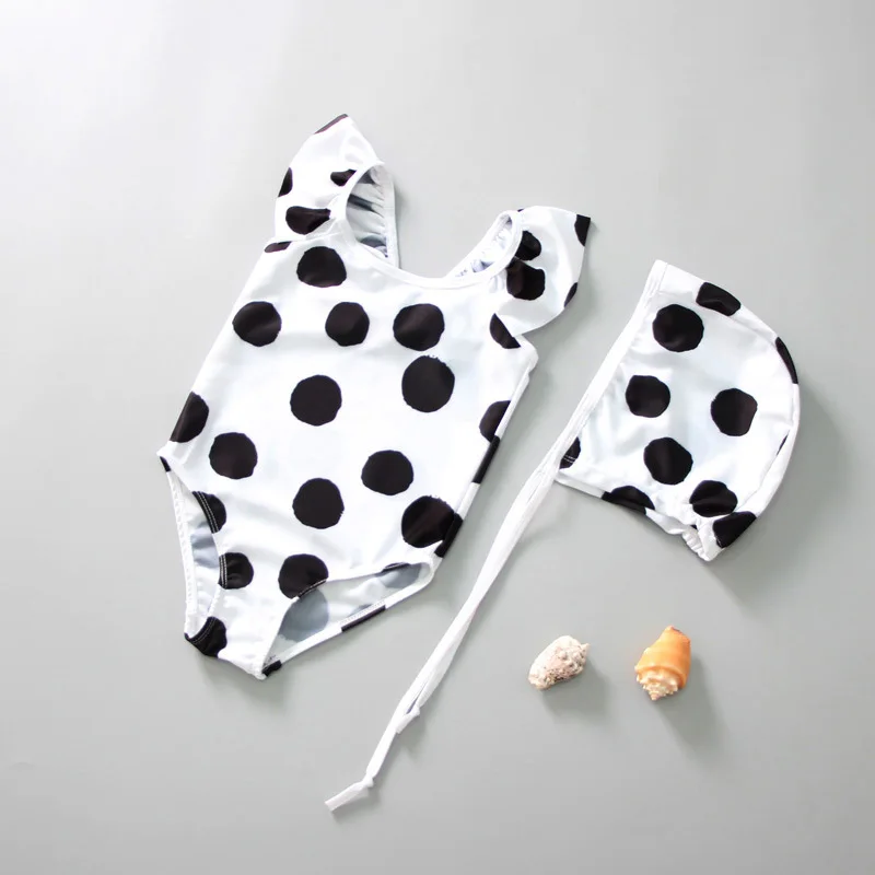 

KID'S Swimwear GIRL'S One-piece Polka Dot Small CHILDREN'S Princess Girls Swimwear Infant Baby Kids 1-3 Years Old Swimwear