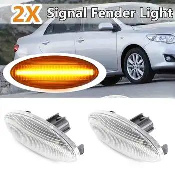 

2Pcs Dynamic LED Side Marker fender Lights 12V Flowing Turn Signal Light Side Repeater Lamp Blinker for TOYOTA YARIS 12 RAV4 1