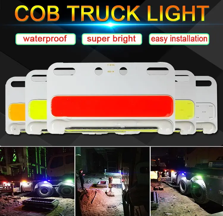 24V COB грузовик светильник s Поворотная лампа белый желтый и зеленый цвета синий