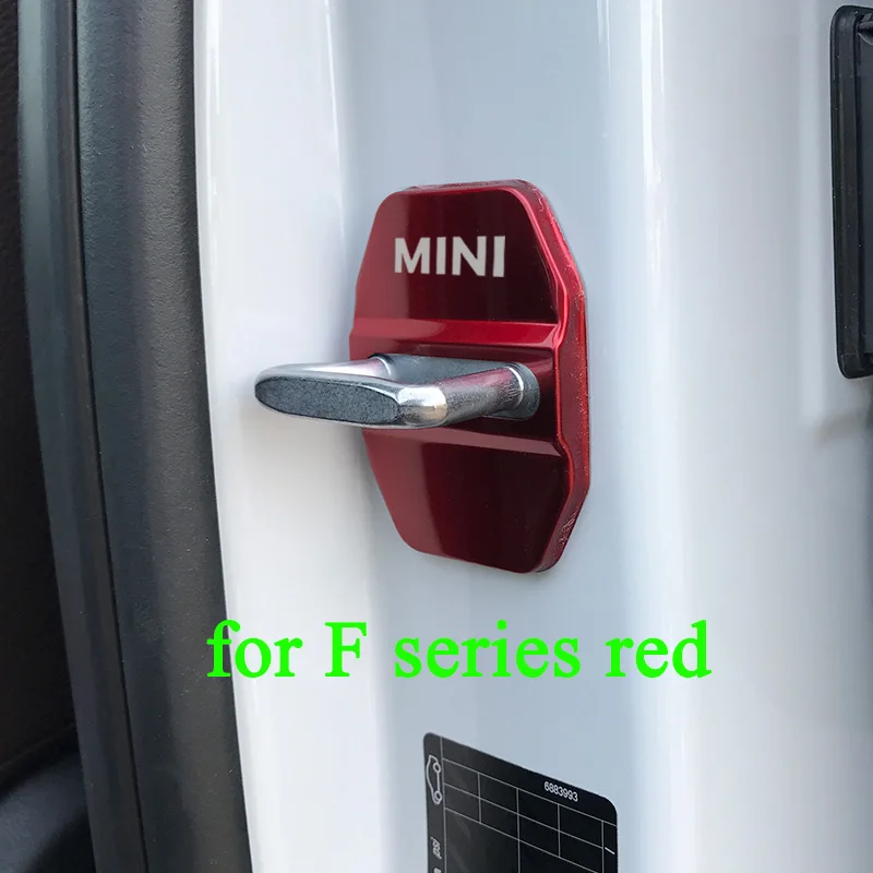 for F series Red 2x для Mini Cooper дверной замок Защитная крышка F54 F56 F55 F60 R60 R61 автомобильные аксессуары дверной замок Крышка эмблема значок наклейки - Название цвета: for F series Red