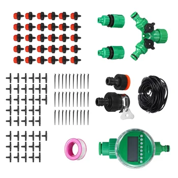 

1 Set of 25M Drip Irrigation System Intelligent Timing Combination Automatic Sprinkler Garden Watering Device No Battery
