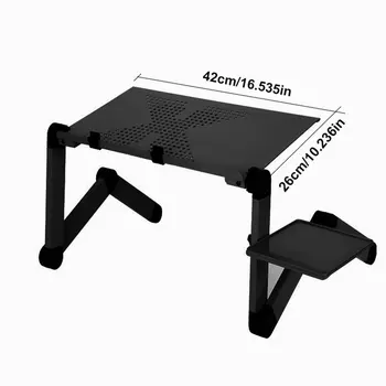 

Laptop desk Magnesium alloy ABS With big fan Collapsible Dormitory artifact folding table Lazy office bed desk