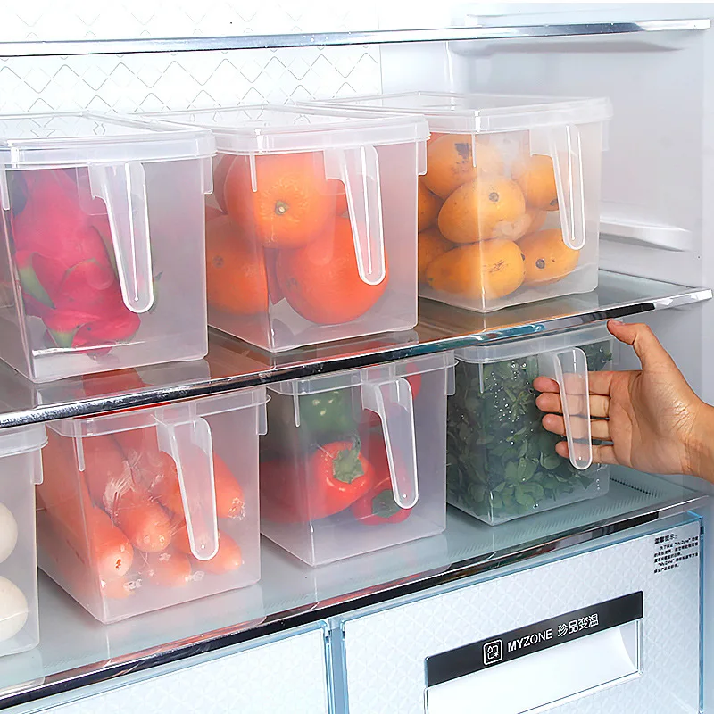 

Refrigerator Storage Plastic Container Transparent Drawer Type Crisper Kitchen Storage Container