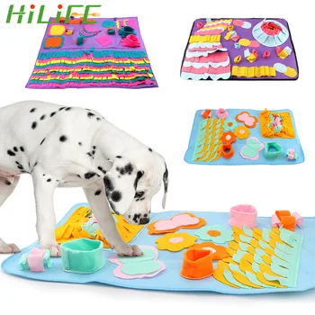 

HILIFE Pet Cat Dog Snuffle Mad Relieve Stress Puzzle Toy for Dogs Puppy Cat Detachable Fleece Pads Pet Sniffing Training Blanket