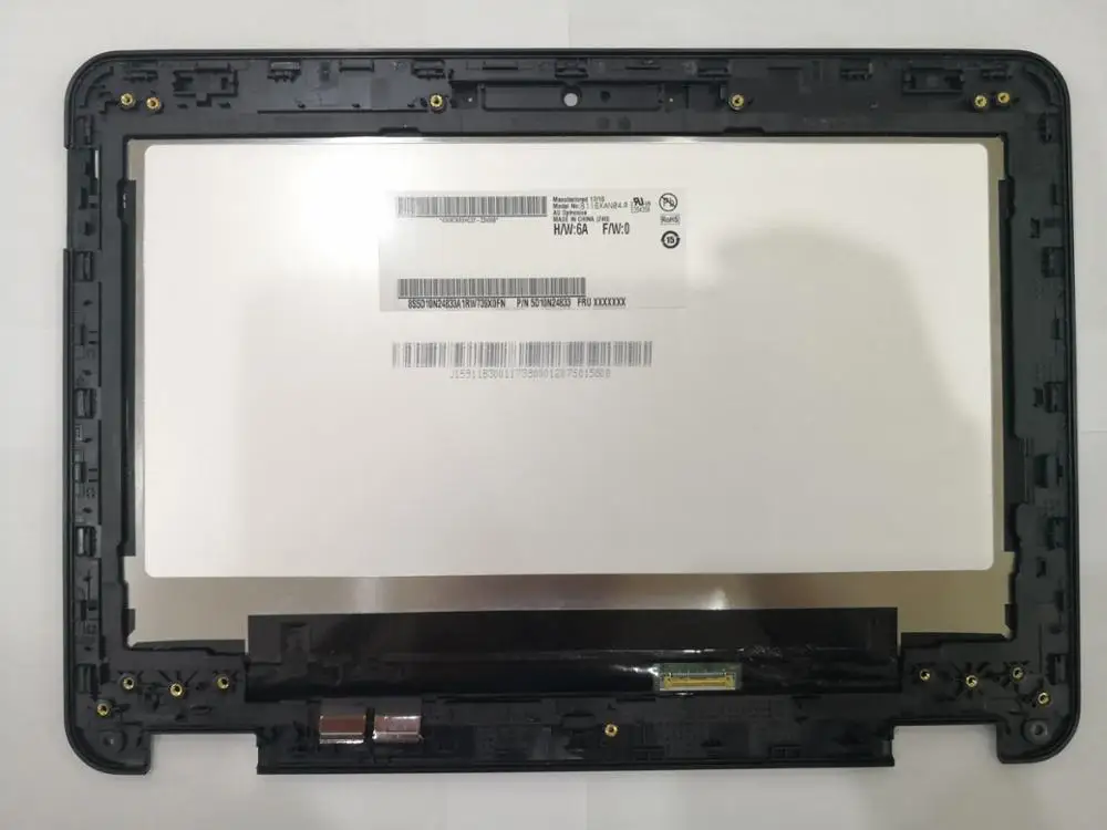 

11.6LCD Touch Screen Digitizer assembly Panel+Frame for Lenovo WinBook N24 BEZEL MATRIX 30pin 81AF0003US N116BCA EA1 B116XAN04.0