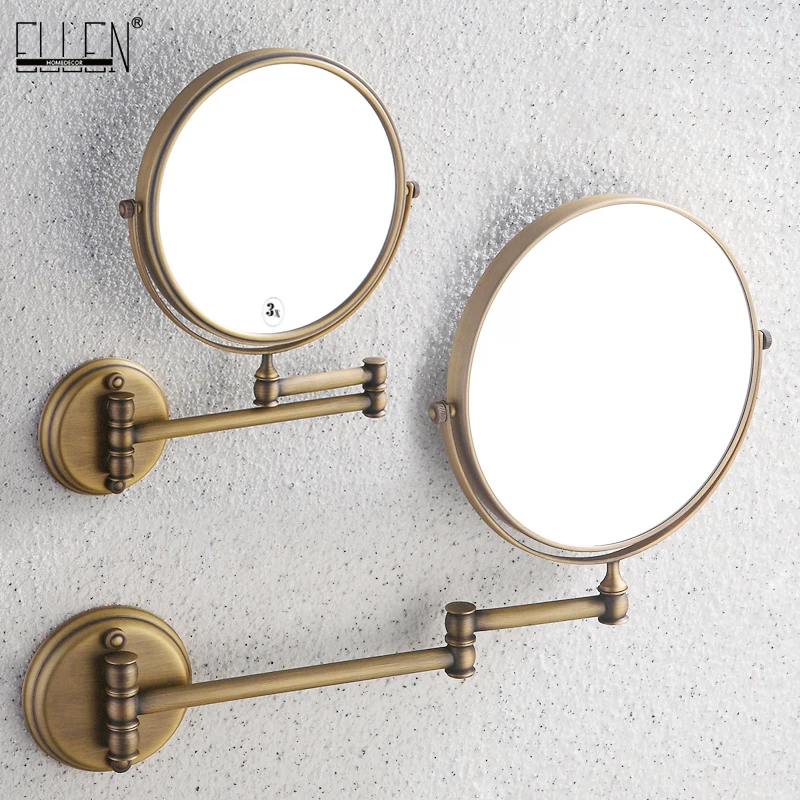 Bathroom Accessories Makeup Mirror Bath Mirror Antique Bronze Wall Mounted Magnifier Bathroom Mirrors Hardware-80290