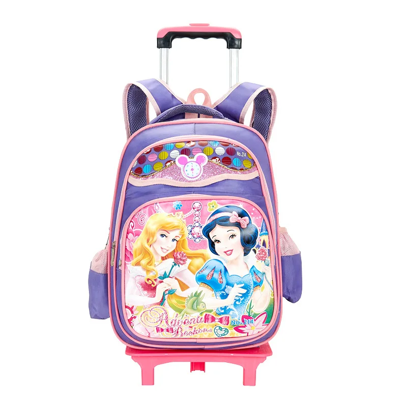 

Ming Qi Two-Wheel Trolley Bag Young STUDENT'S 2-5 Grade GIRL'S And BOY'S Waterproof Backpack Children 6-12 a Year of Age