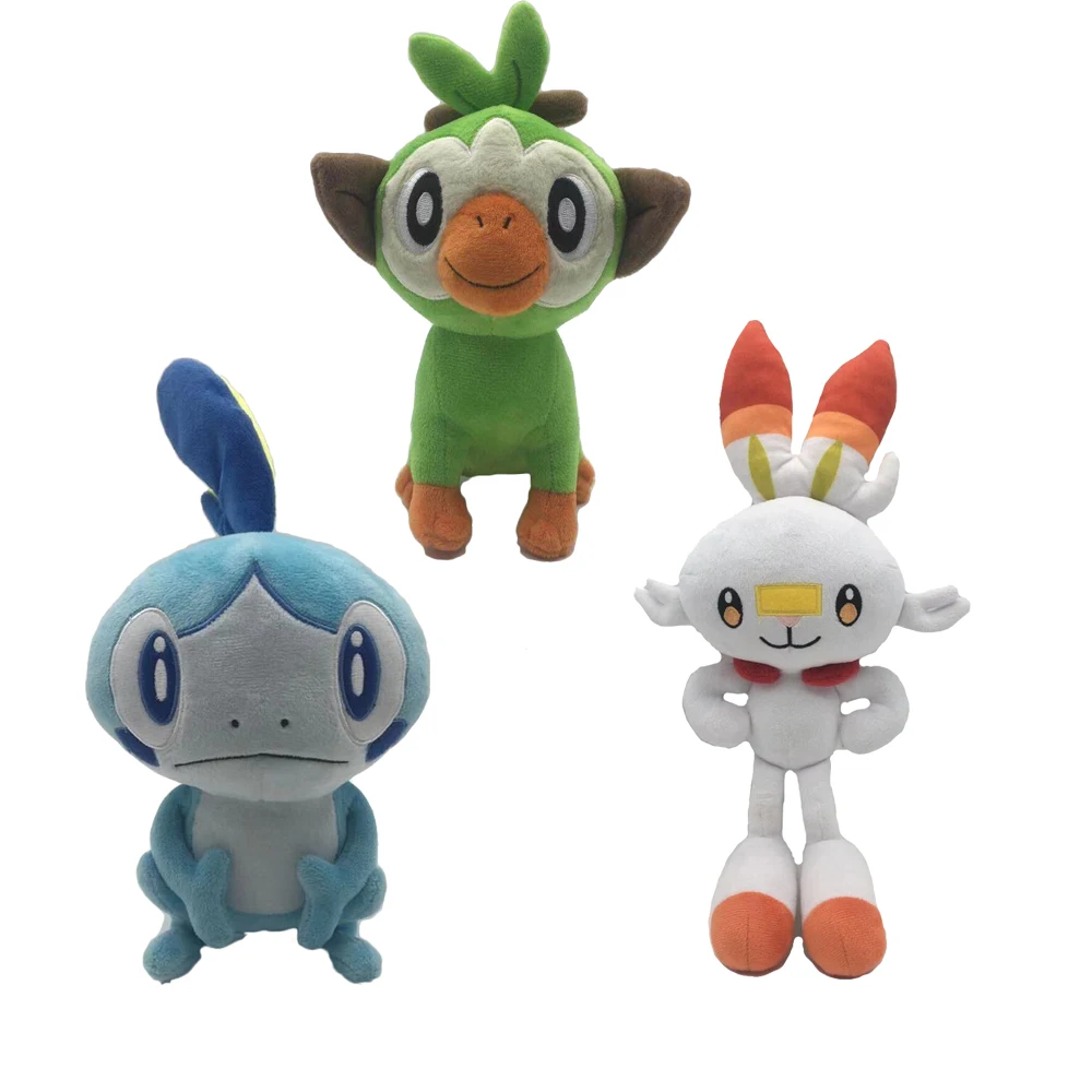 Sobble Scorbunny Grookey плюшевые мягкие коллекционные игрушки для детей Рождественский подарок N2750