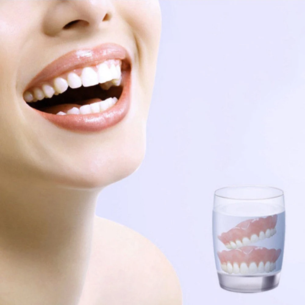 False Tooth Stickers Simulation Teeth Whitening Dentures Paste Braces Upper Cover Tool Perfect Smile Comfort Veneers | Красота и
