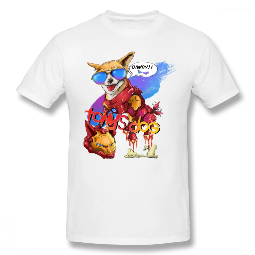 

2019 Men's Basic Short Sleeve T-Shirt 3D Print t shirt Super Heros Tony's Dog Cotton Funny T-shirt homme Top Tees