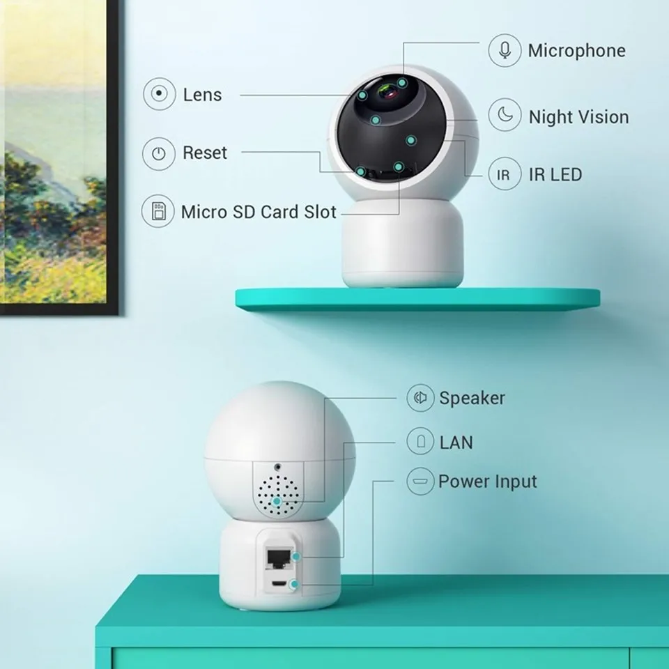 1080P Tuya WiFi IP камера Alexa Google Home Мини WiFi камера для помещений PTZ домашняя камера безопасности с Tuya EchoShow для детского монитора