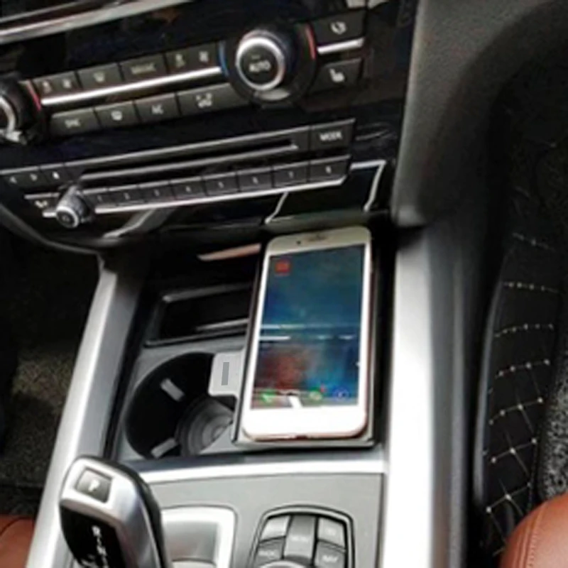 10 Вт автомобильное беспроводное qi зарядное устройство Беспроводное зарядное устройство для мобильного телефона Быстрая зарядка пластина аксессуары для быстрой зарядки для BMW X5 F15 X6 F16