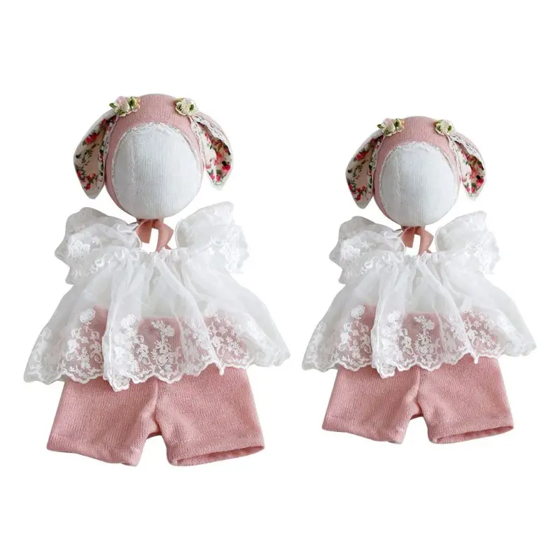 

2019 3 Pcs/set Sweet Baby Hat Tops Pants Clothing Newborn Kids Photography Props Outfits Infants Bathing Gifts
