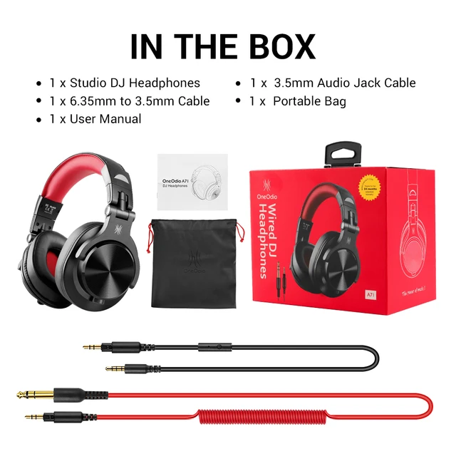 Oneodio A71 Studio Wired DJ Headphones 