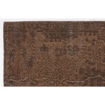 

Handmade Brown Vintage Overdyed Turkish Area Rug 163x274 Cm-5'4''X8'12''