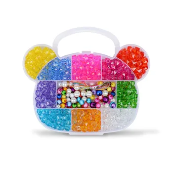 

Children Bracelets for Girls Diy Toys for Children Necklace Handmade Beading Acrylic Beads Jewelry Beaded Kit Accessories Toys