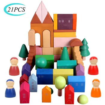 Montessori Rainbow Wood Blocks 1