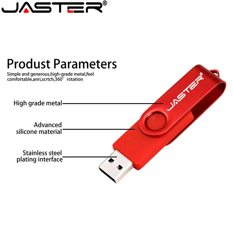 JASTER бизнес пластиковый USB флэш-накопитель портативный накопитель 4 ГБ 16 ГБ 32 ГБ вращающаяся карта памяти u диск usb 2,0 логотип клиента