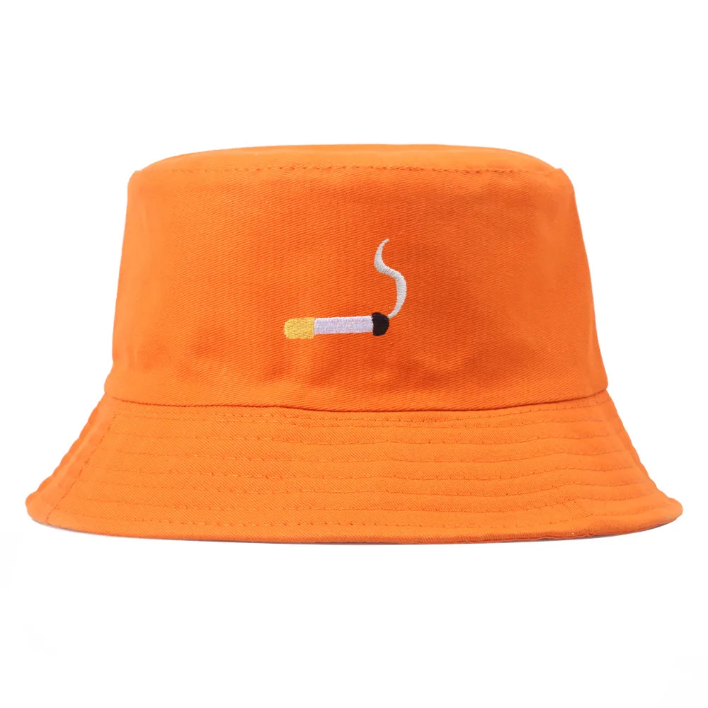 

Bucket Hat Women Men Women Cotton Cigarette Fisherman Hat tide letter NO CHIL Embroidery Pot cap Street Personality Hat gorro