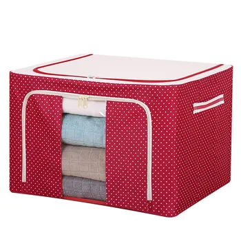 

New Steel Frame Home Storage Box Waterproof Oxford Organizer Collapsible Large Capacity Clothing Quilt Toy Storage Boxes 11L 22L