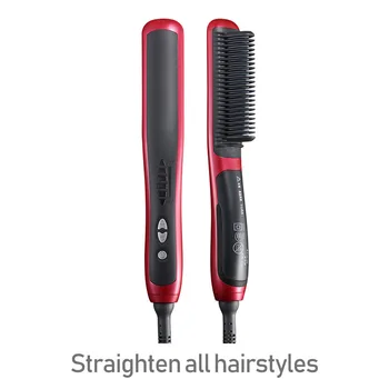 

Multifunctional Hair Straightener Brush Ceramic Electric Straightener Hot Comb for Man Beard Brush Hair Styling Tools for Women