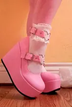 DORATASIA-zapatos de plataforma para mujer, calzado de Lotita elegante, con cuña y hebilla de corazón, para primavera