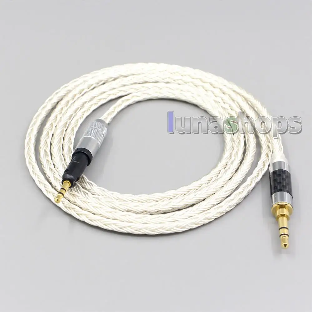 LN007210 16 Core OCC Silver Plated Headphone Earphone Cable For Audio Technica ATH M50x ATH M40x ATH M70x Headphone Headset