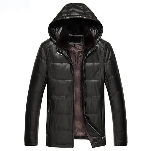 

Genuine Leather Jacket Sheepskin Duck Down Jacket Autumn Winter Jacket Men Plus Size Coat Chaqueta Hombre JLK15726MY1203
