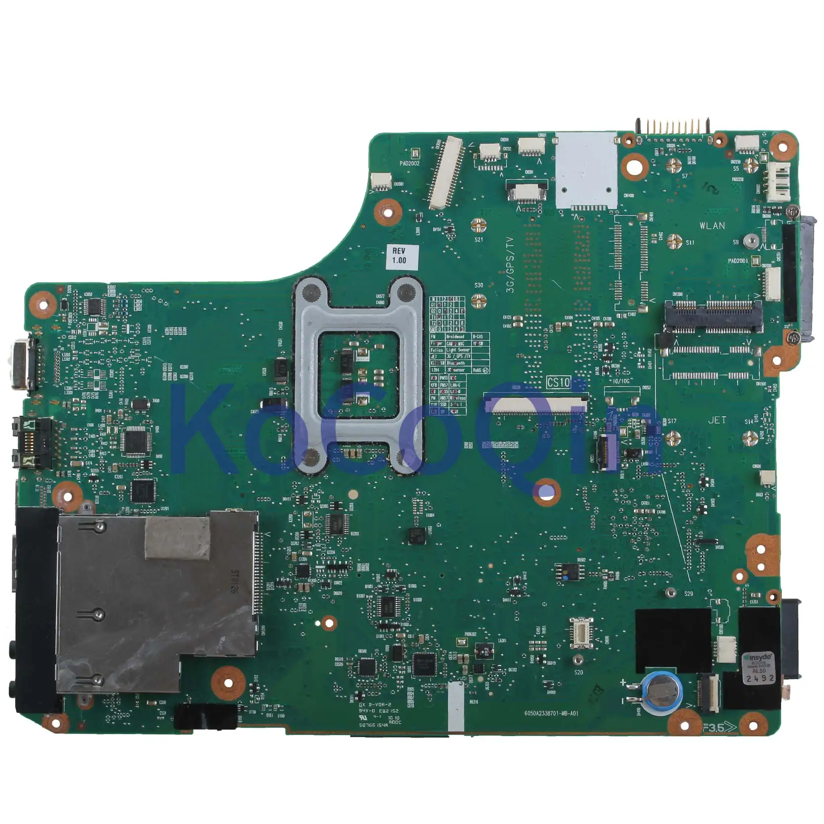Placa-mãe do Portátil de Kocoqin para Toshiba Satellite A500 A505 Hm55 Mainboard V000198150 6050a2338701-mb-a01 Placa-mãe para notebook - Imagem 2