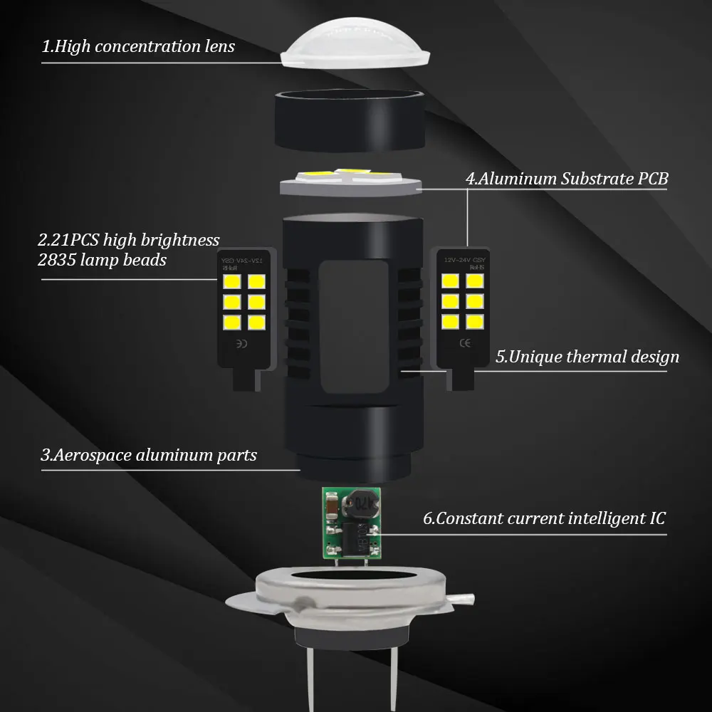 BMT H8 H11 Led HB4 9006 HB3 9005 Противотуманные фары лампы 2835SMD 1200LM 6000K белый вождение автомобиля ходовая лампа автоматические светодиоды свет 12 В 24 В