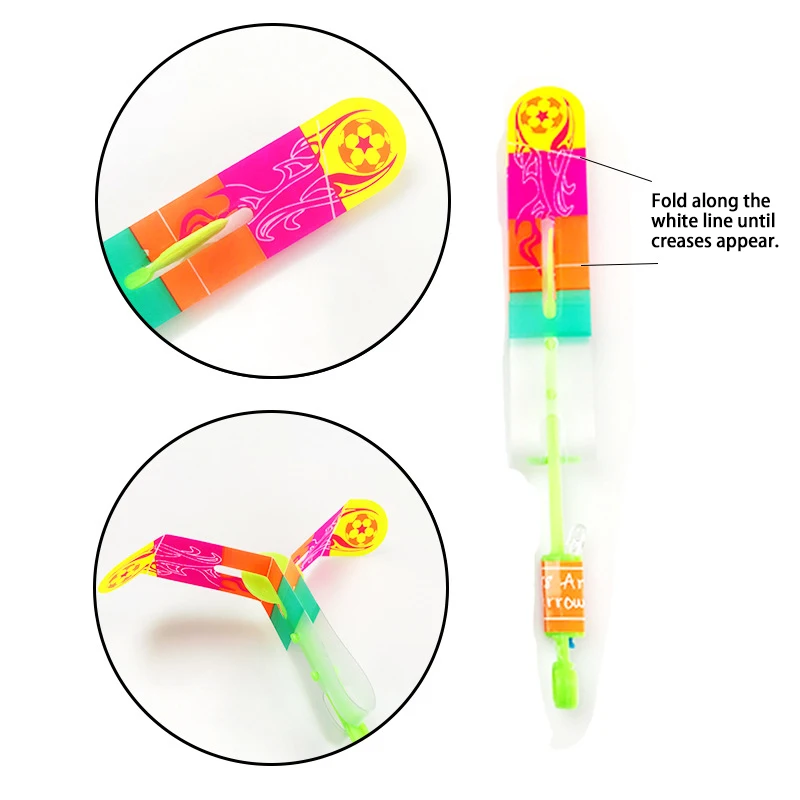 Outdoor LED Slingshot Rocket Bamboo Dragonfly Parachute Light Shooting