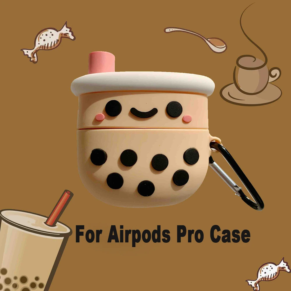 Для AirPods Pro 2019 милый мягкий силиконовый молочный пузырек бутылка для чая напитков