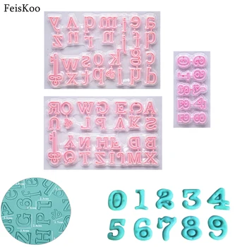 

3 Set Plastic Capital/Alphabet/Number Fondant Cutter Letter Cake/Cookie Cutter Mold Fondant Cake Decorating Tools Bakeware Mould