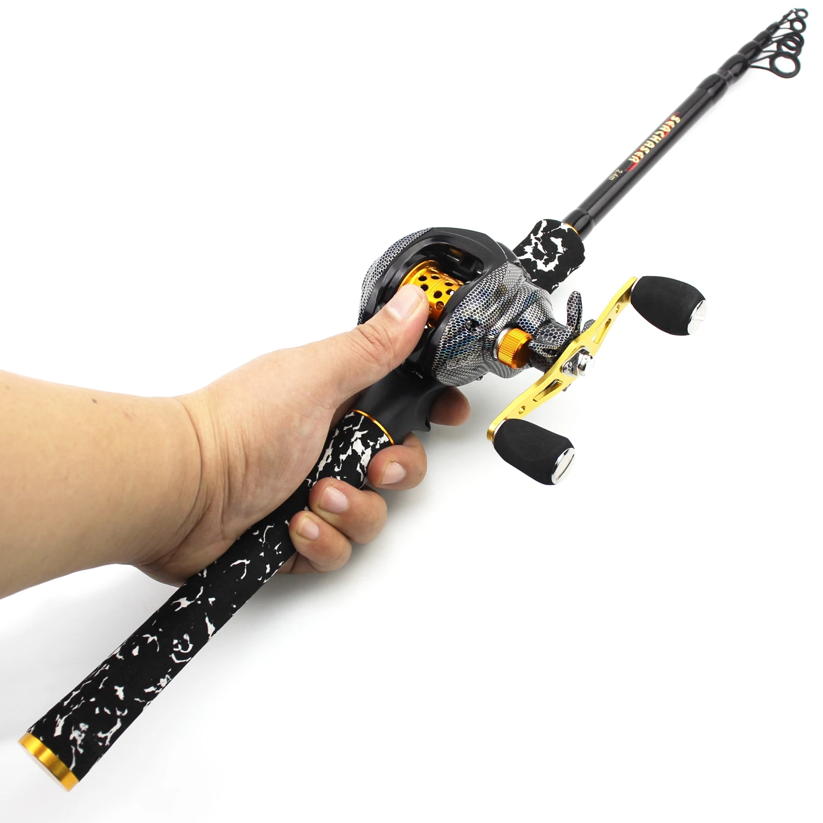 ο 1.8m-2.7m ź  ĳ ˴ ޴ ڷ ε Baitcasting  ޺ vara de pesca com molinete