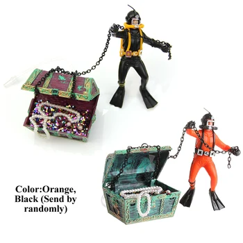 

Drop Ship Aquarium Decor Landscape Hunter Treasure Figure Action Fish Diver Tank Ornament