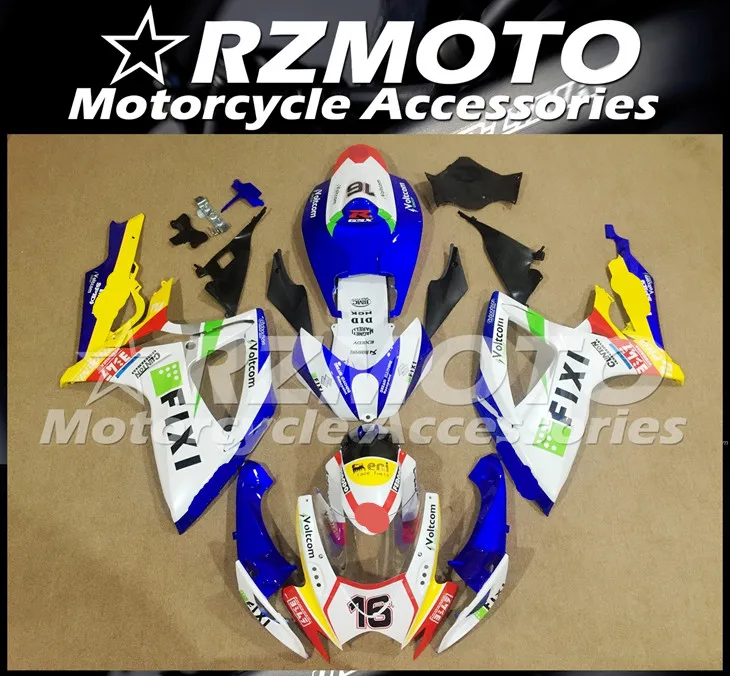 ABS мотоцикл обтекатель комплект для SUZUKI GSXR600 750 K6 2006-2007 год кузов литья под давлением Магазин № 1128