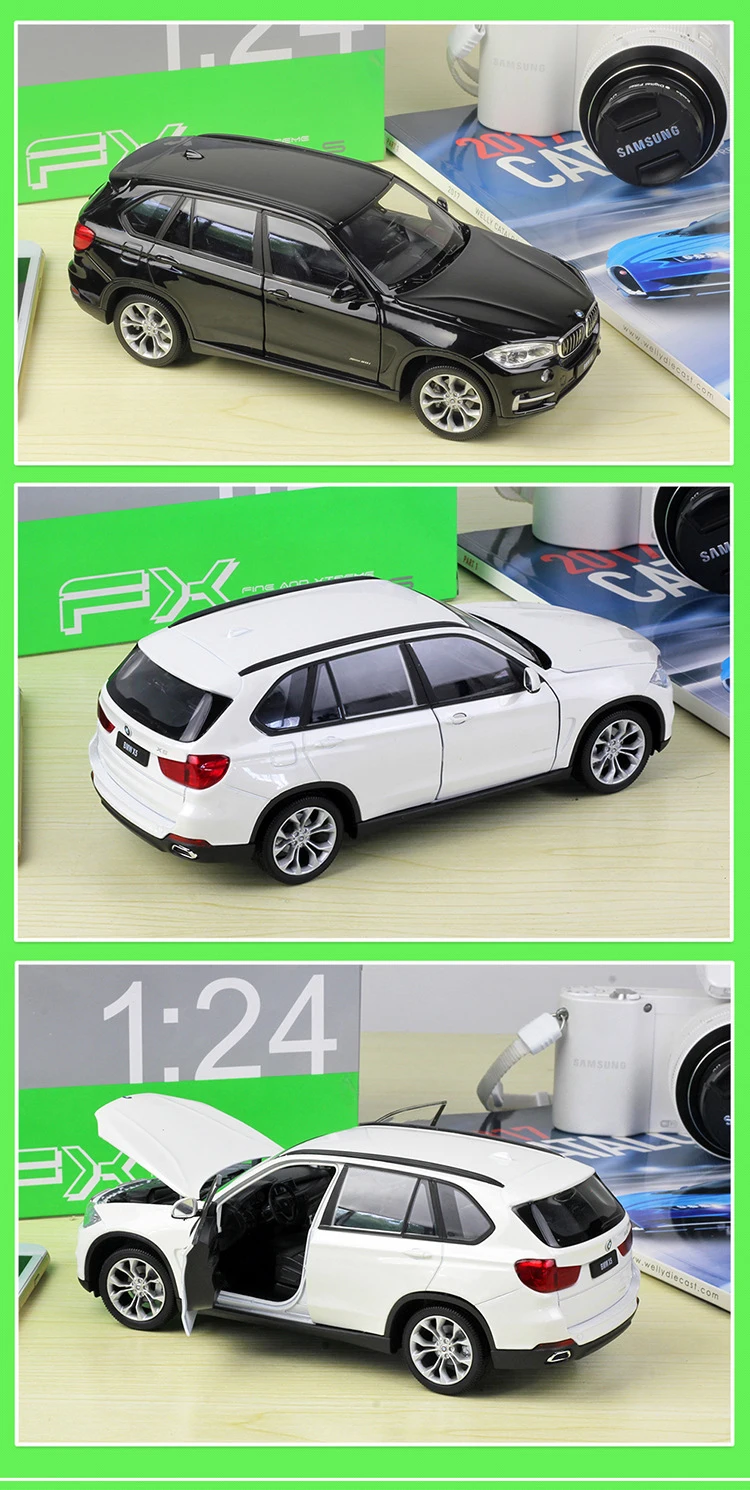 WELLY 1:24 Масштаб литой автомобиль игрушка BMW X5 высокая имитационная модель Классический внедорожник металлический сплав игрушечный автомобиль для детей Коллекция подарков