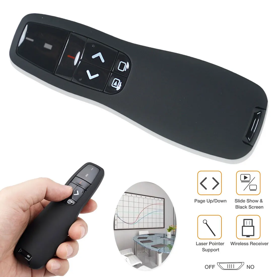 

Wireless Presenter Remote laser pointer presenter surface software control 24 key remote controller remote control switch usb