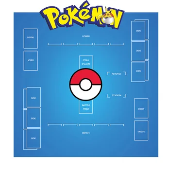 

2020 Latest Pokemon Card Game Family Double Battle Cushion Mouse Pad Trading Cards Games Kids W Toy