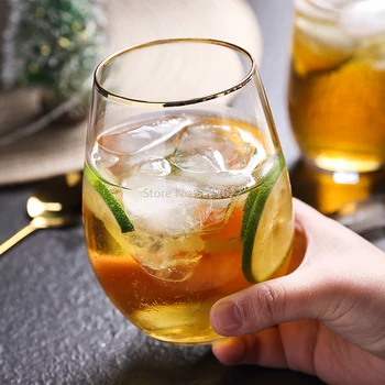 

Nordic Minimalist Creative Glass Japanese Style One Person Drinking Phnom Penh Transparent Round Household Glass Big Belly Cup