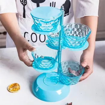 

5 Layers Transparent Rotating Spice Box Kitchen Seasoning Bottle Set Household Salt Pot Sauce Jar Chili Can Seasoning Box