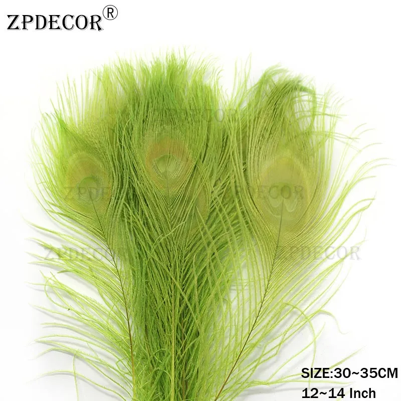 Zpdecor 30-35 см Перья павлина для поделок