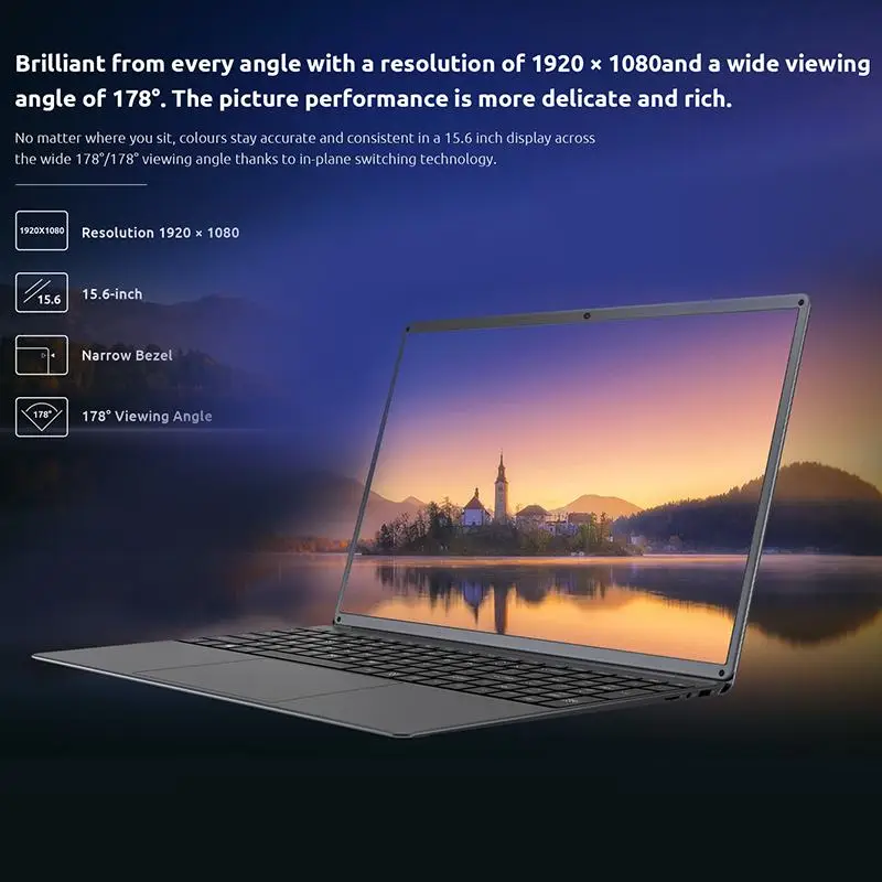 BMAX S15 Laptop 15.6 Inch Intel Gemini Lake N4100 8GB RAM LPDDR4 128GB ROM SSD Quad Core 1920 * 1080 IPS Windows 10 Notebook